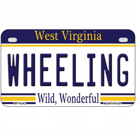 Wheeling West Virginia Novelty Metal License Plate 7" x 4" (MP)