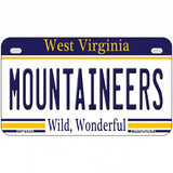 Mountaineers West Virginia Novelty Metal License Plate 7" x 4" (MP)