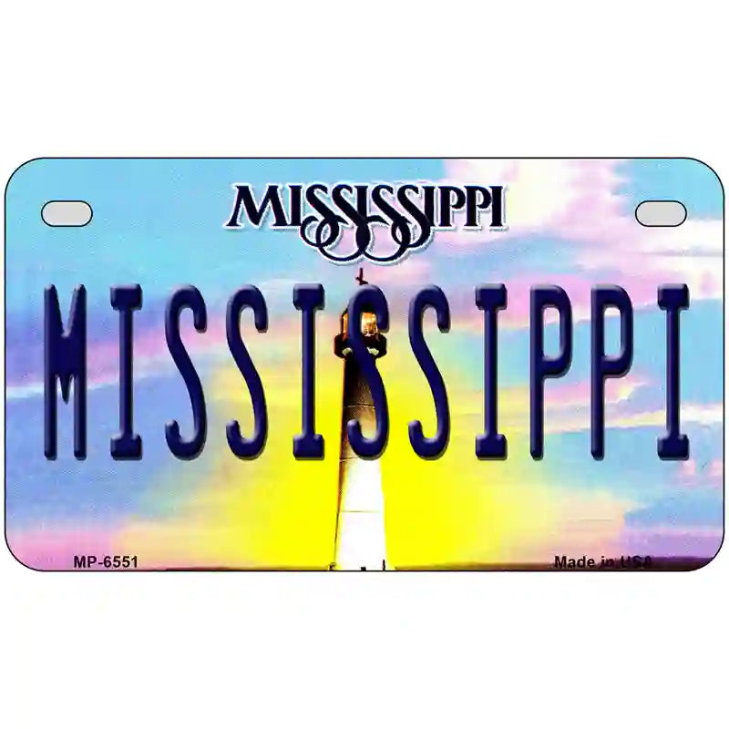 Mississippi Novelty Metal License Plate 7" x 4" (MP)