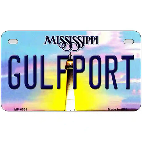 Gulfport Mississippi Novelty Metal License Plate 7" x 4" (MP)