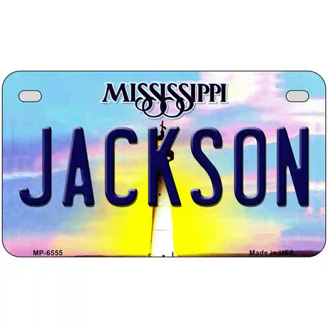 Jackson Mississippi Novelty Metal License Plate 7" x 4" (MP)