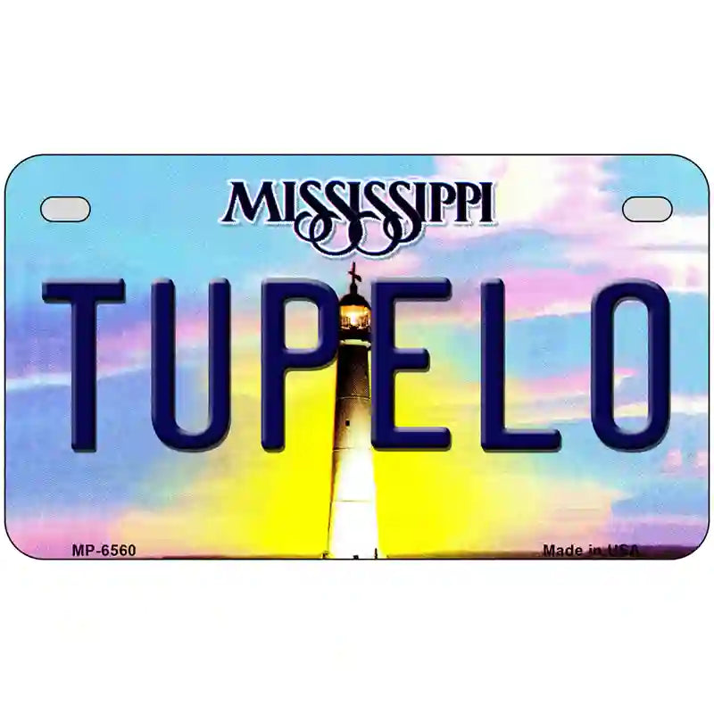 Tupelo Mississippi Novelty Metal License Plate 7" x 4" (MP)