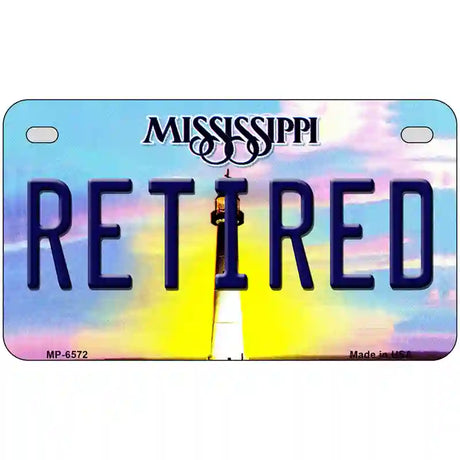 Retired Mississippi Novelty Metal License Plate 7" x 4" (MP)