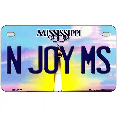 N Joy Mississippi Novelty Metal License Plate 7" x 4" (MP)