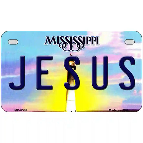 Jesus Mississippi Novelty Metal License Plate 7" x 4" (MP)