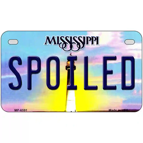 Spoiled Mississippi Novelty Metal License Plate 7" x 4" (MP)