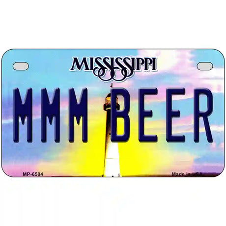 MMM Beer Mississippi Novelty Metal License Plate 7" x 4" (MP)