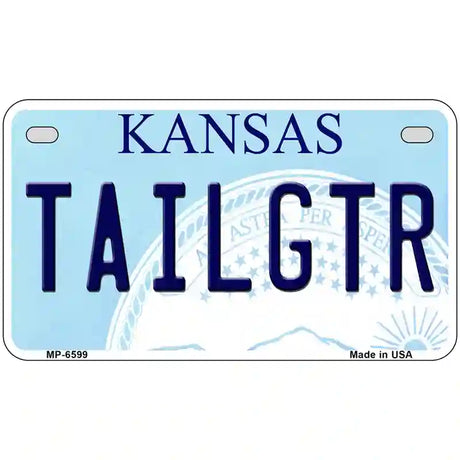 Tailgtr Kansas Novelty Metal License Plate 7" x 4" (MP)