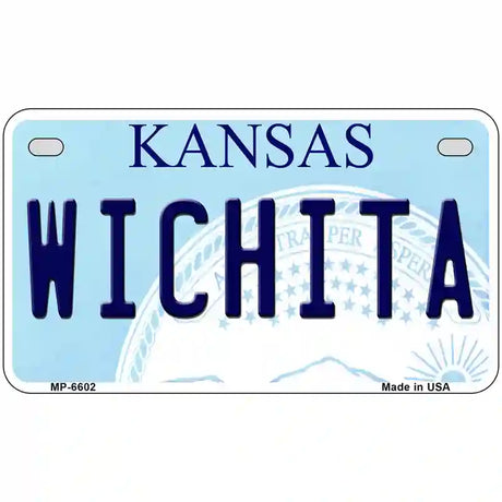 Wichita Kansas Novelty Metal License Plate 7" x 4" (MP)