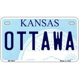 Ottawa Kansas Novelty Metal License Plate 7" x 4" (MP)