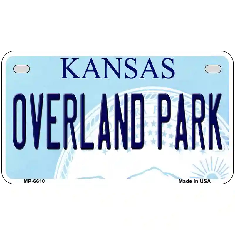 Overland Park Kansas Novelty Metal License Plate 7" x 4" (MP)