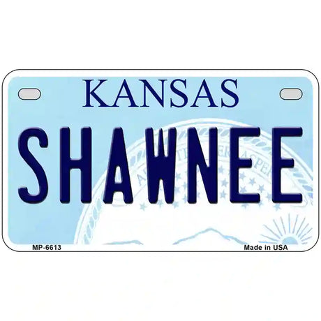 Shawnee Kansas Novelty Metal License Plate 7" x 4" (MP)