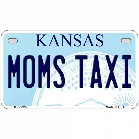 Moms Taxi Kansas Novelty Metal License Plate 7" x 4" (MP)