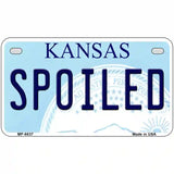 Spoiled Kansas Novelty Metal License Plate 7" x 4" (MP)