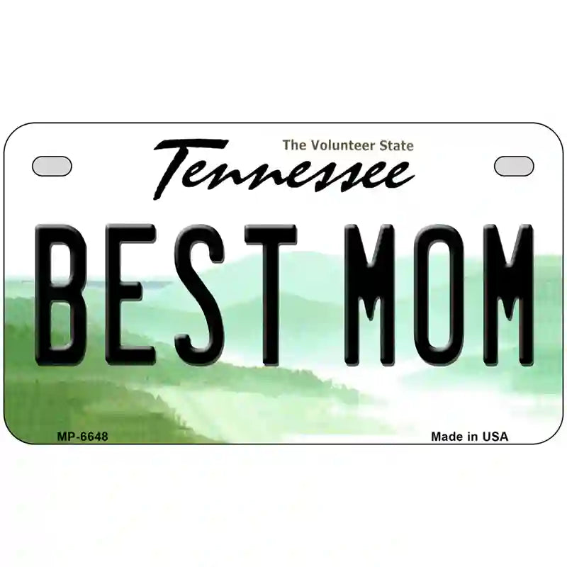 Best Mom Tennessee Novelty Metal License Plate 7" x 4" (MP)