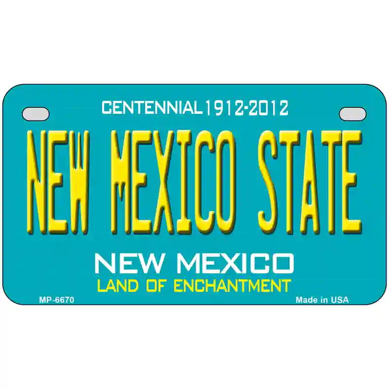 New Mexico State Novelty Metal License Plate 7" x 4" (MP)