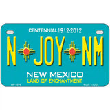 N Joy NM New Mexico Novelty Metal License Plate 7" x 4" (MP)