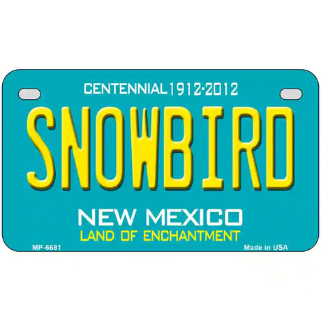 Snowbird New Mexico Novelty Metal License Plate 7" x 4" (MP)