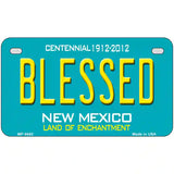 Blessed New Mexico Novelty Metal License Plate 7" x 4" (MP)