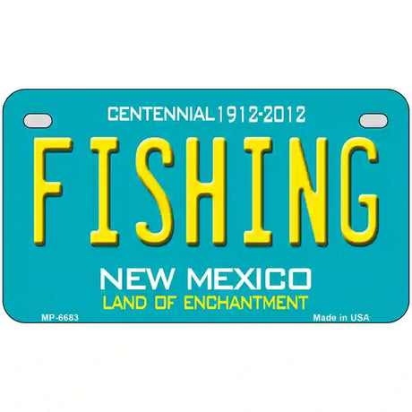 Fishing New Mexico Novelty Metal License Plate 7" x 4" (MP)