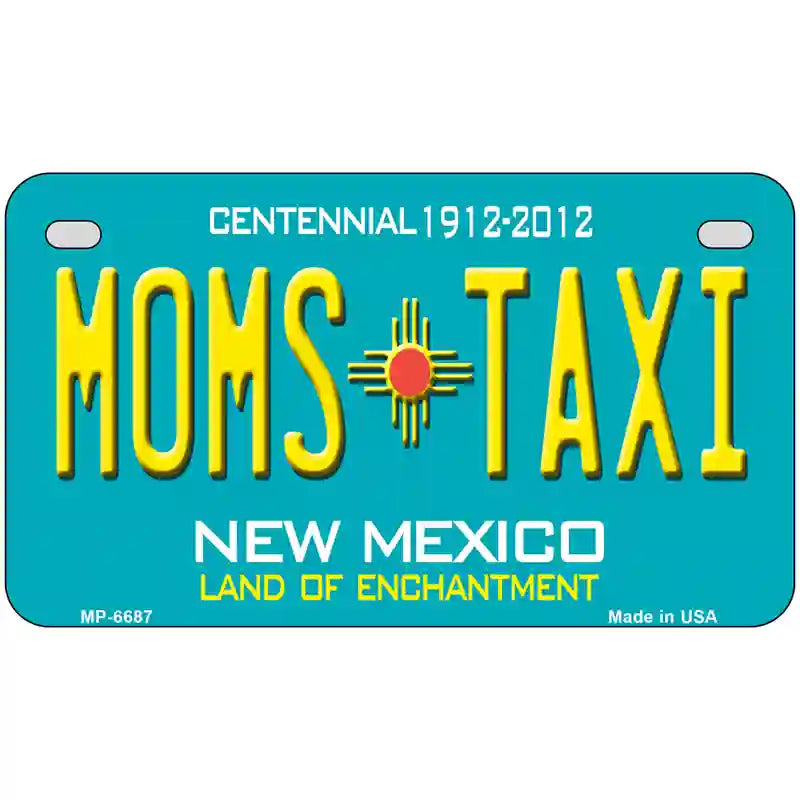 Moms Taxi New Mexico Novelty Metal License Plate 7" x 4" (MP)