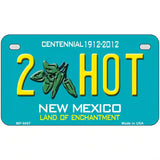 2 Hot Green New Mexico Novelty Metal License Plate 7" x 4" (MP)