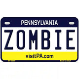 Zombie Pennsylvania State Novelty Metal License Plate 7" x 4" (MP)