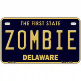 Zombie Delaware Novelty Metal License Plate 7" x 4" (MP)