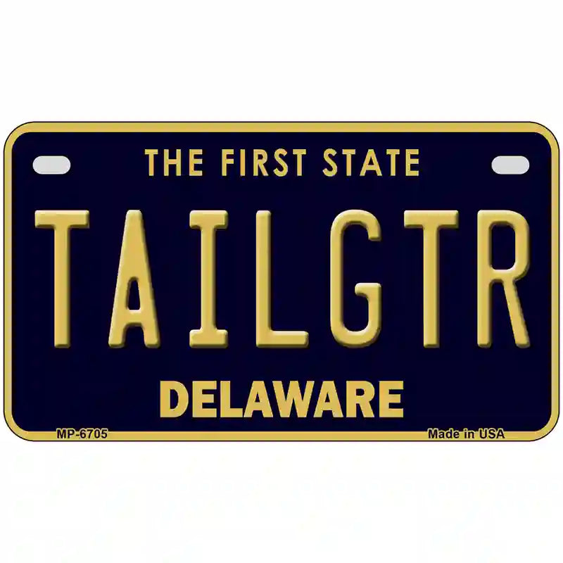 Tailgtr Delaware Novelty Metal License Plate 7" x 4" (MP)