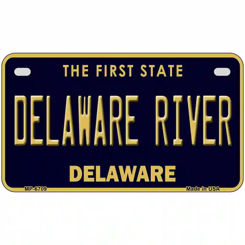 Delaware River Delaware Novelty Metal License Plate 7" x 4" (MP)