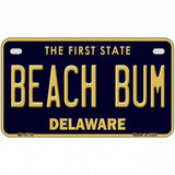 Beach Bum Delaware Novelty Metal License Plate 7" x 4" (MP)