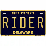 Rider Delaware Novelty Metal License Plate 7" x 4" (MP)