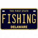 Fishing Delaware Novelty Metal License Plate 7" x 4" (MP)