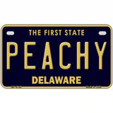 Peachy Delaware Novelty Metal License Plate 7" x 4" (MP)