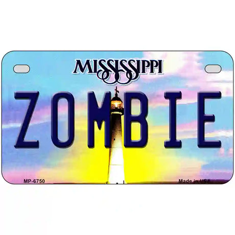 Zombie Mississippi Novelty Metal License Plate 7" x 4" (MP)