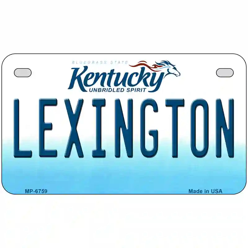 Lexington Kentucky Novelty Metal License Plate 7" x 4" (MP)