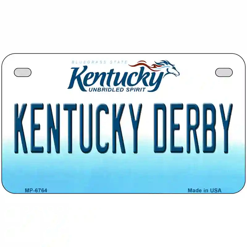 Kentucky Derby Kentucky Novelty Metal License Plate 7" x 4" (MP)