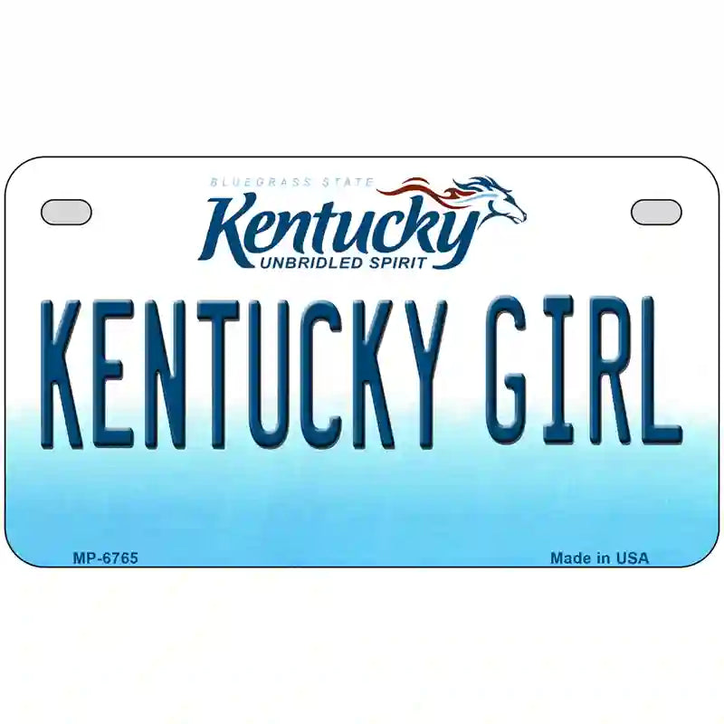 Kentucky Girl Kentucky Novelty Metal License Plate 7" x 4" (MP)