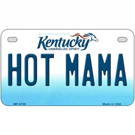 Hot Mama Kentucky Novelty Metal License Plate 7" x 4" (MP)