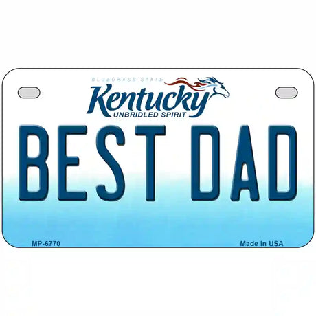 Best Dad Kentucky Novelty Metal License Plate 7" x 4" (MP)