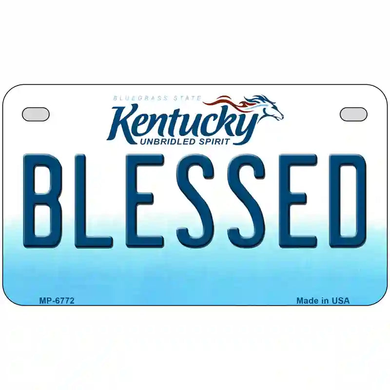 Blessed Kentucky Novelty Metal License Plate 7" x 4" (MP)