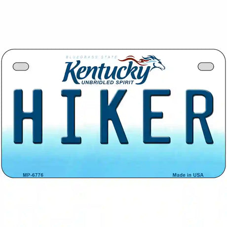 Hiker Kentucky Novelty Metal License Plate 7" x 4" (MP)