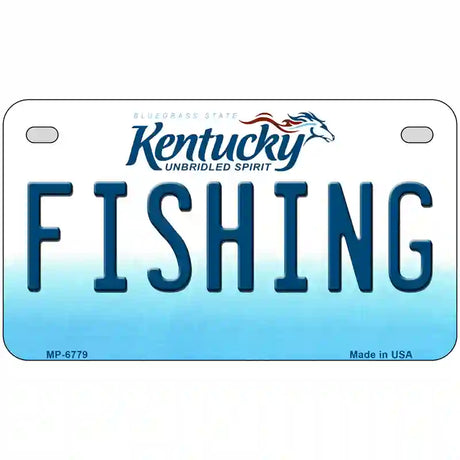 Fishing Kentucky Novelty Metal License Plate 7" x 4" (MP)