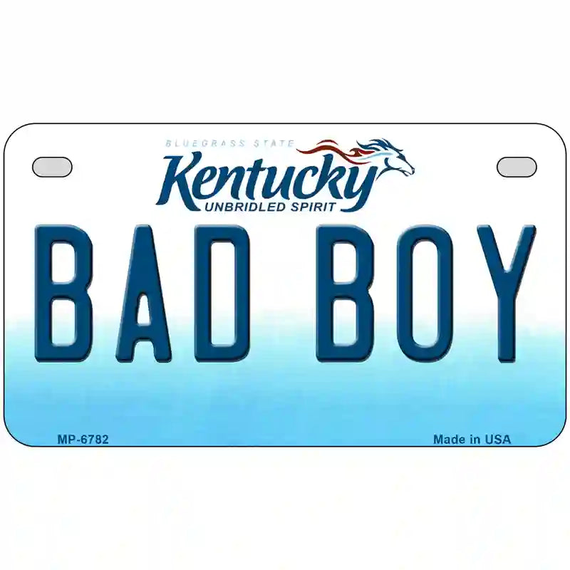 Bad Boy Kentucky Novelty Metal License Plate 7" x 4" (MP)