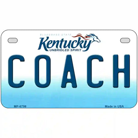 Coach Kentucky Novelty Metal License Plate 7" x 4" (MP)