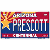 Arizona Centennial Prescott Novelty Metal License Plate 7" x 4" (MP)