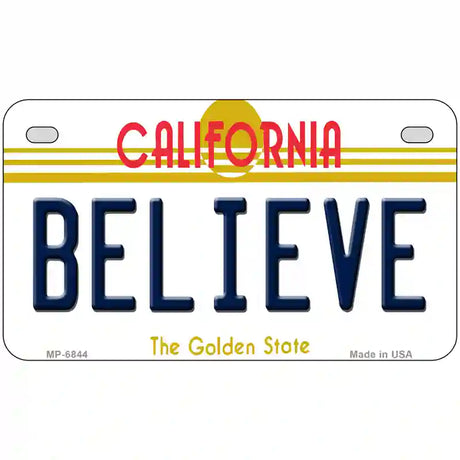 Believe California Novelty Metal License Plate 7" x 4" (MP)