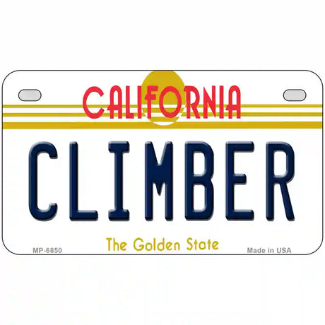 Climber California Novelty Metal License Plate 7" x 4" (MP)