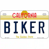 Biker California Novelty Metal License Plate 7" x 4" (MP)