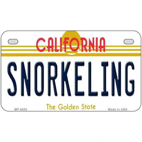 Snorkeling California Novelty Metal License Plate 7" x 4" (MP)